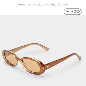 Le Specs Outta Love Sunglasses - Caramel Tan Tint